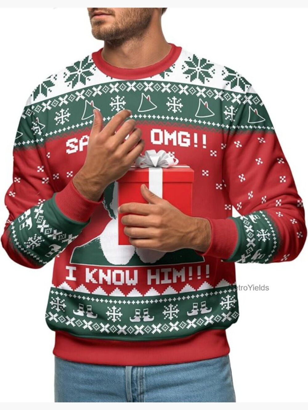Ugly Xmas Sweater Funny Knit Christmas Pullover Unisex Crewneck